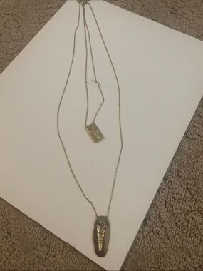 Stella & Dot Double-Layer Gold-Tone Pendant Necklace